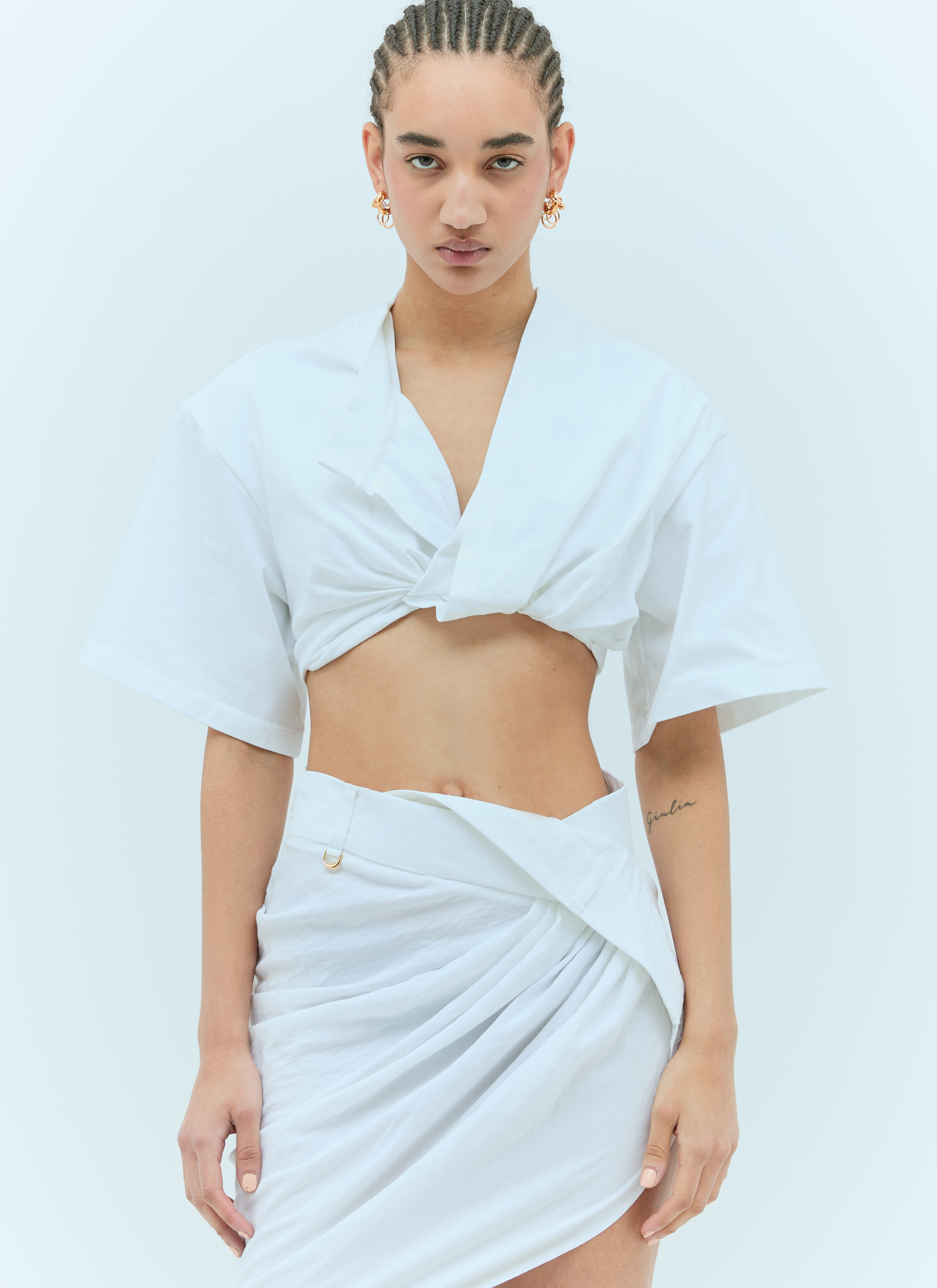 Jacquemus Women's' Le T-Shirt Bahia Court in White | LN-CC® Jacquemus Women's' Le T-Shirt Bahia Court in White | LN-CC®