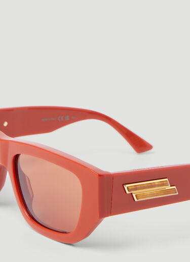 Bottega Veneta Bolt Rectangular Sunglasses Orange bos0353003