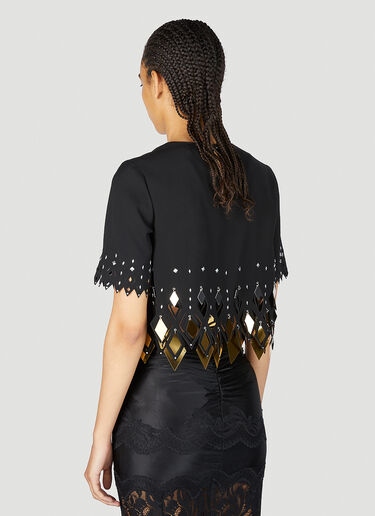 Rabanne Laser-Cut Diamond Top Black pac0254002