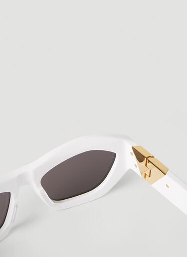 Bottega Veneta BV1221S Hexagonal Sunglasses White bov0251134
