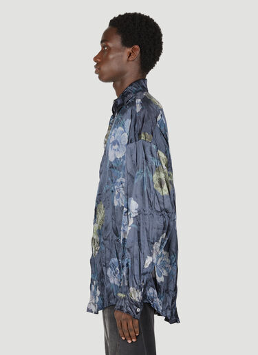Acne Studios 크링클드 플로럴 셔츠 네이비 acn0154011
