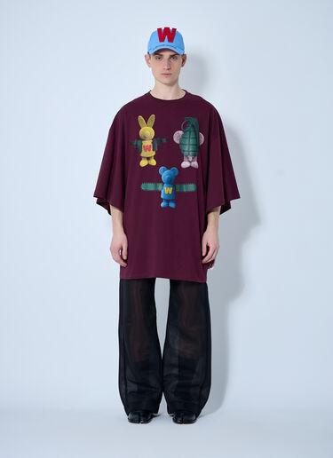 Walter Van Beirendonck Toyterror T-Shirt Burgundy wlt0160012