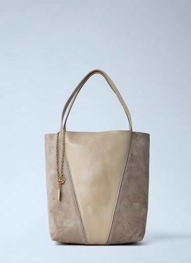 Chloé Spin Suede Tote Bag Beige chl0263096