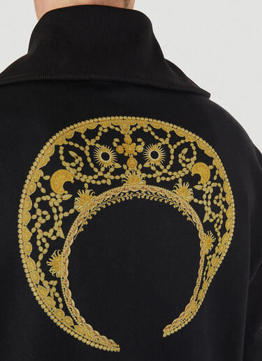 Marine Serre Ornament Half Zip Sweater Black mrs0152008