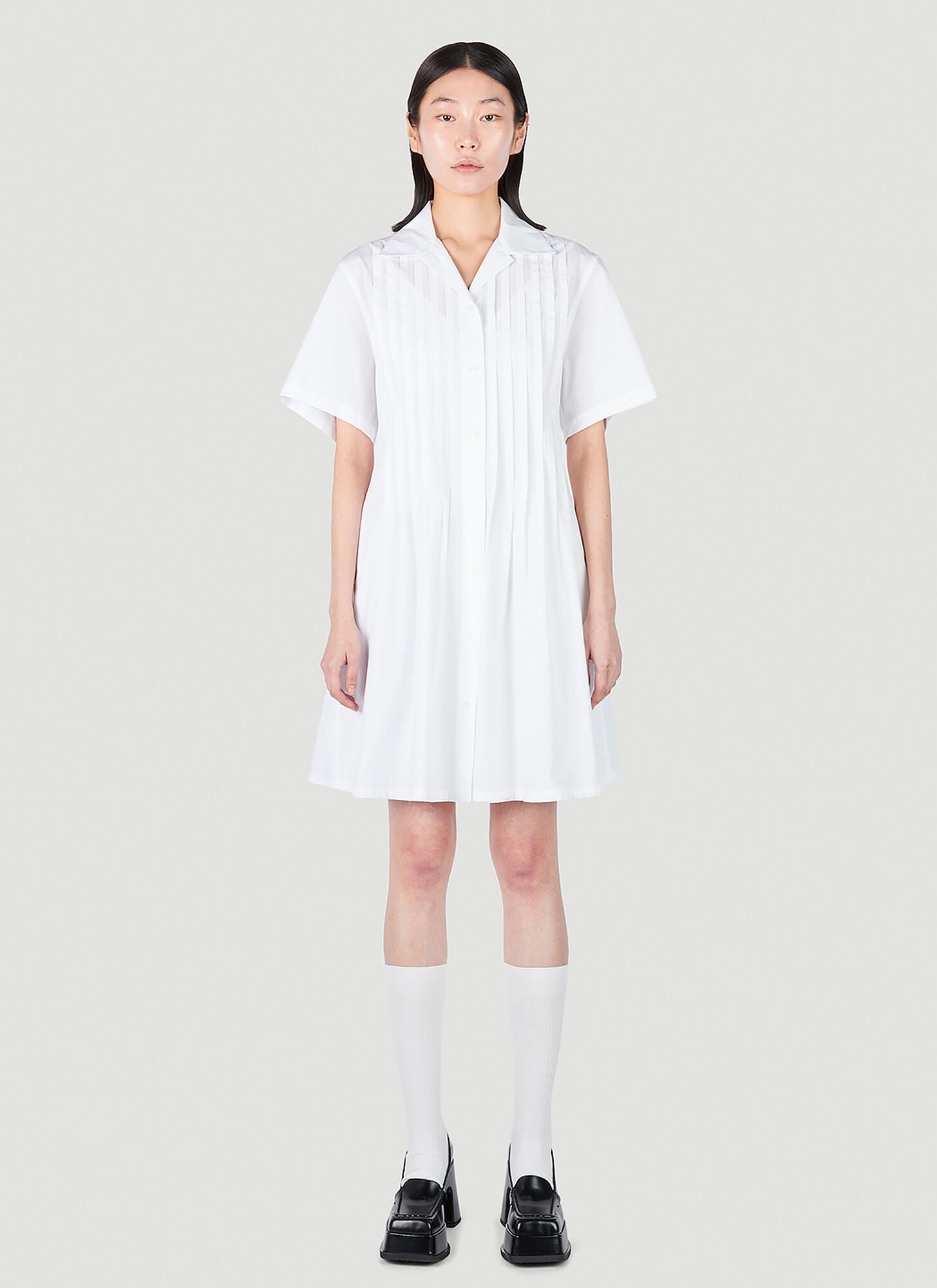 Kenzo Pintuck Shirt Dress Female White