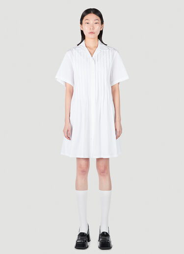 Pintuck Shirt Dress Kenzo Pintuck Shirt Dress White knz0252019
