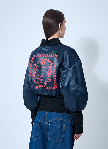 Chopova Lowena Little Birdy Bomber Jacket Blue cho0360011