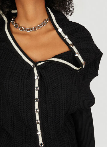 Y/Project Ruffled Necklace Cardigan Black ypr0249022