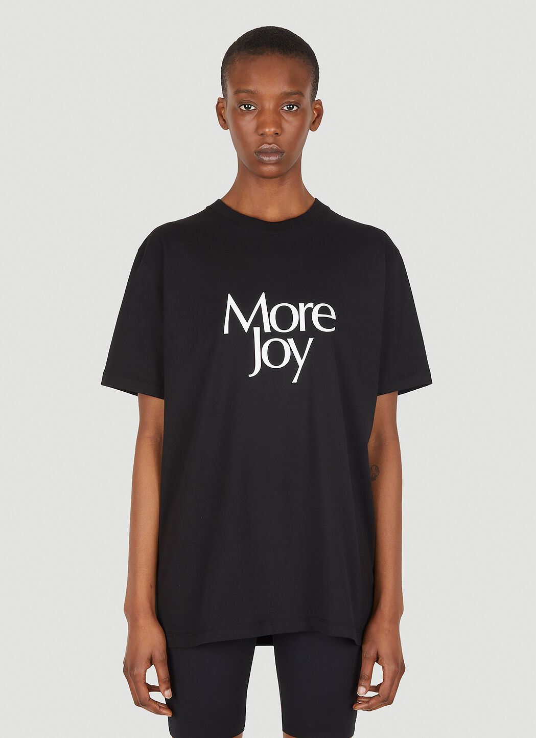 More Joy ロゴプリントクラッシック Tシャツ ブラック mjy0347073