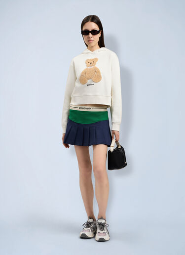 Palm Angels Bear Fitted Hoodie White pma0264197