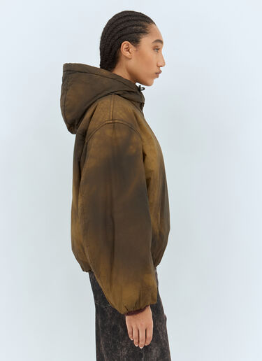 Acne Studios Hooded Puffer Jacket Brown acn0258008
