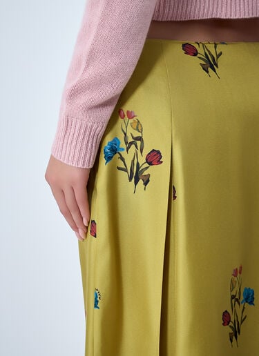 Printed Silk Skirt Marni Printed Silk Skirt Yellow mni0262003