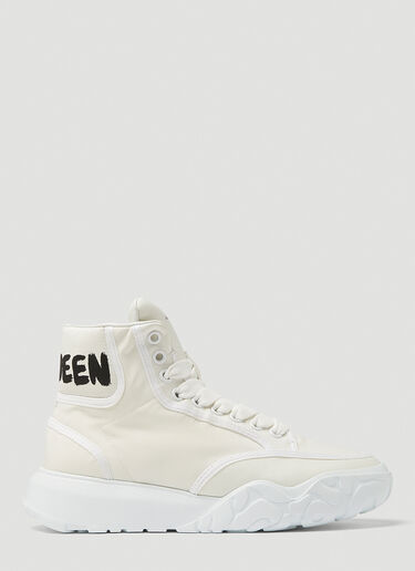 Alexander McQueen Court Graffiti High-Top Sneakers White amq0247095