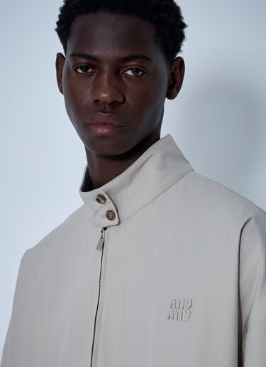 Miu Miu Panama Blouson Jacket Beige miu0161002