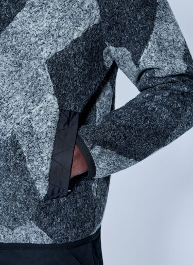 LN-CC® - Moncler: Zip Up Cardigan - Grey Moncler Zip Up Cardigan Grey mon0166001
