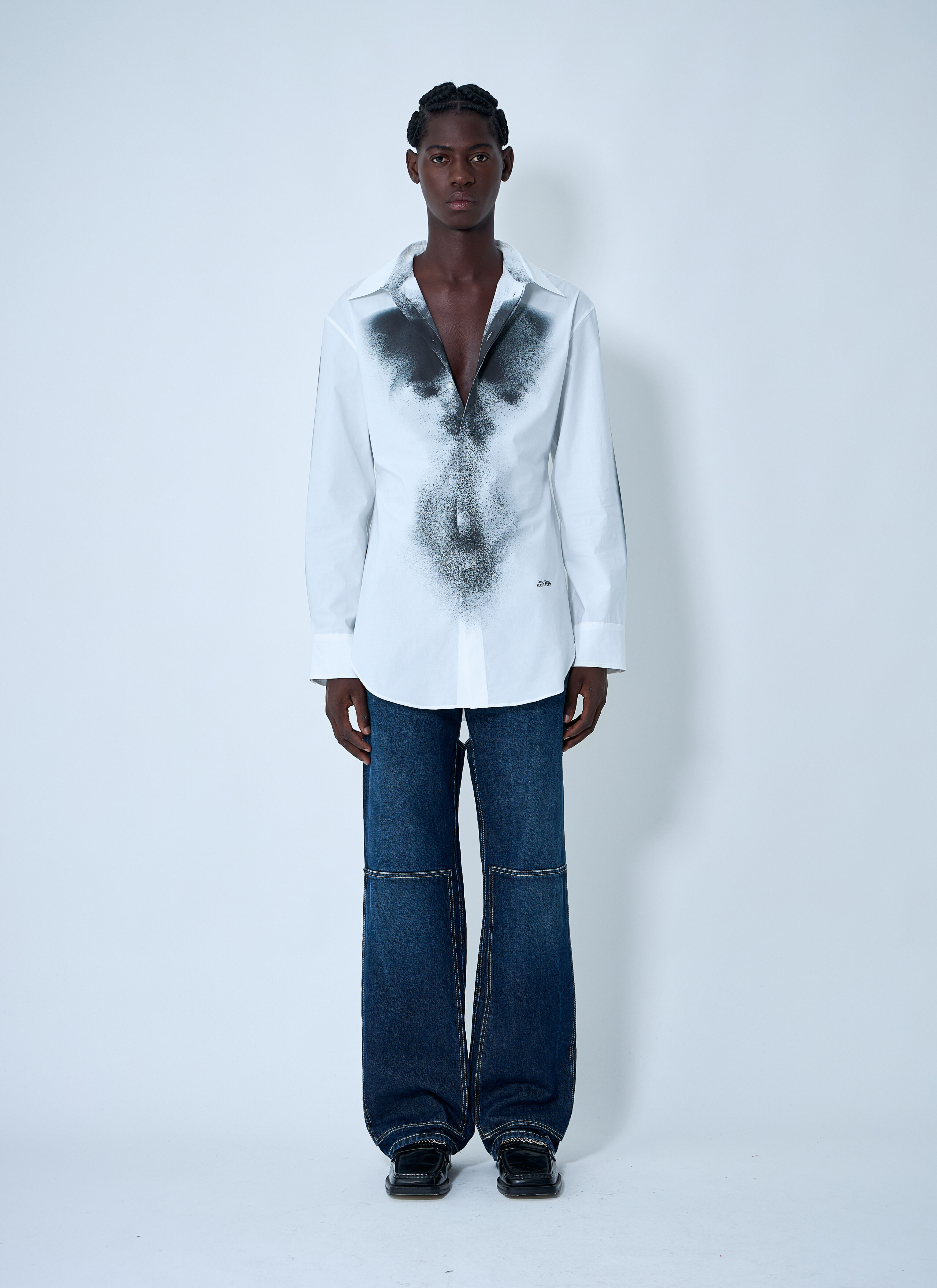 Jean Paul Gaultier Men's' Body Dust Shirt in White | LN-CC®