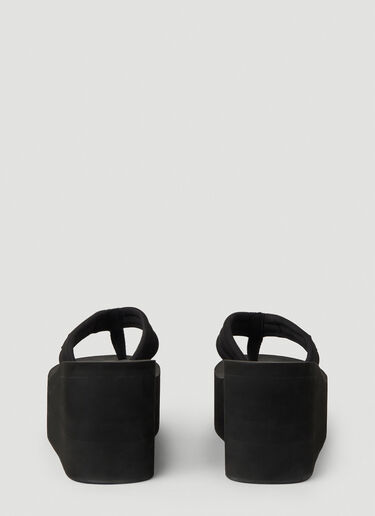 Coperni Logo Print Wedge Sandals Black cpn0251013