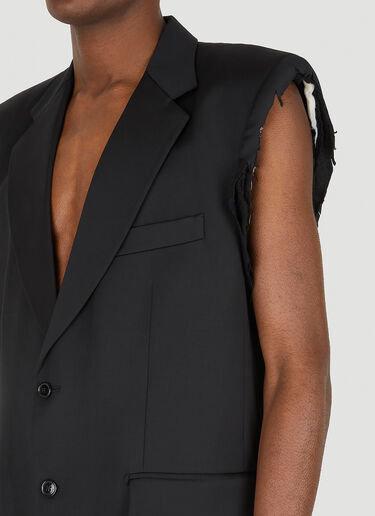 VETEMENTS Long Sleeveless Tailored Coat Black vet0147001