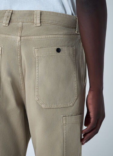 Stone Island Logo Patch Pants Beige sto0162044