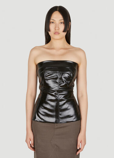 Rick Owens Coated Bustier Top Black ric0249007
