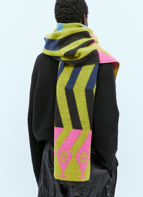 Burberry Snake Wool Scarf Blue bur0154030