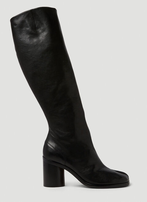 Maison Margiela Tabi Knee-High Boots Black mla0254006