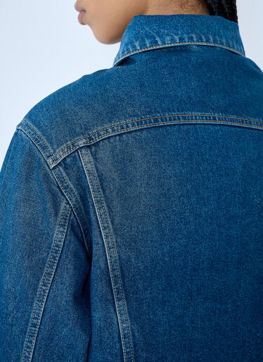 Miu Miu Contrast Hem Denim Jacket Blue miu0260013