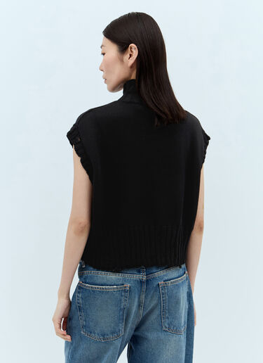 Marni 하이넥 크롭 스웨터 블랙 mni0253025