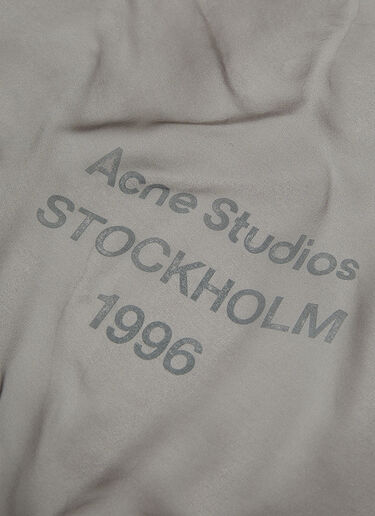 Acne Studios 徽标印花真丝丝巾 灰色 acn0154044