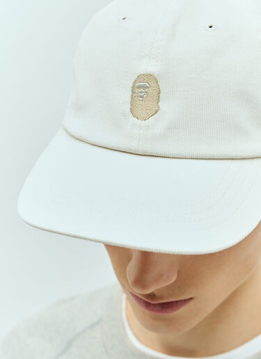 A BATHING APE® One Point Corduroy Baseball Cap White aba0154016