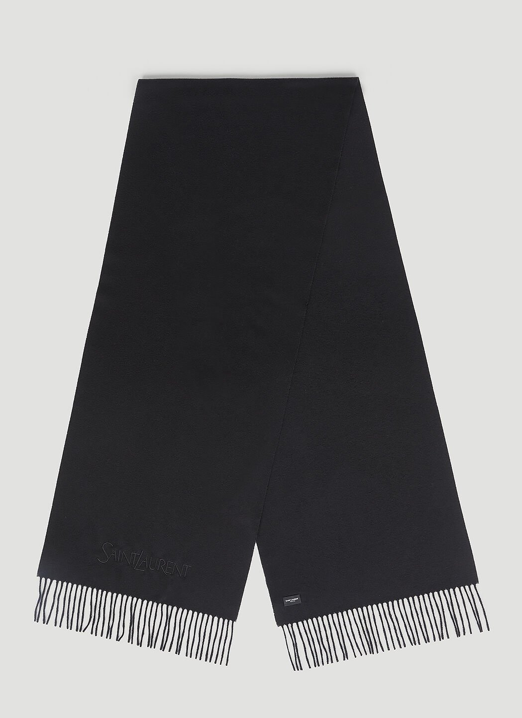 Balenciaga ロゴ刺繡入りカシミアスカーフ ブラック bcs0153001