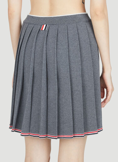Pleated Wool-Knit Mini Skirt Thom Browne Pleated Wool-Knit Mini Skirt Grey thb0253019