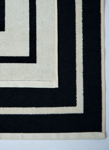 TOTEME Monogram Beach Towel Black tot0261008