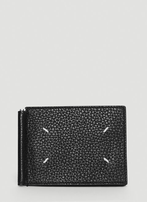Bottega Veneta Bi-Fold Clip Wallet Black bov0142013