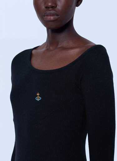 LN-CC® - Vivienne Westwood: Orgy Asymmetric Off-Shoulder T-Shirt - Black Vivienne Westwood Orgy Asymmetric Off-Shoulder T-Shirt Black vvw0266008