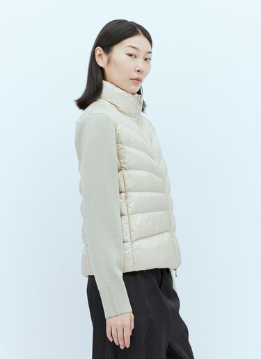Padded Cardigan Moncler Padded Cardigan Beige mon0254040