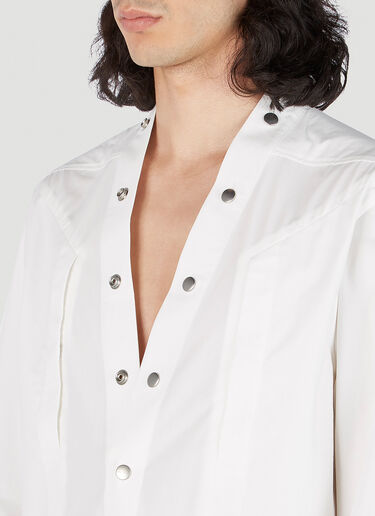 Rick Owens Larry Fogpocket Shirt White ric0151004