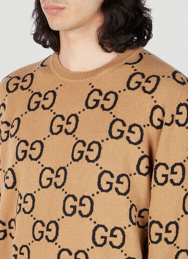 Gucci GG Jacquard Sweater Beige guc0152025