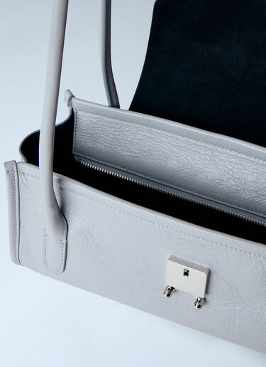 Marni Trunkette Leather Shoulder Bag Grey mni0266013