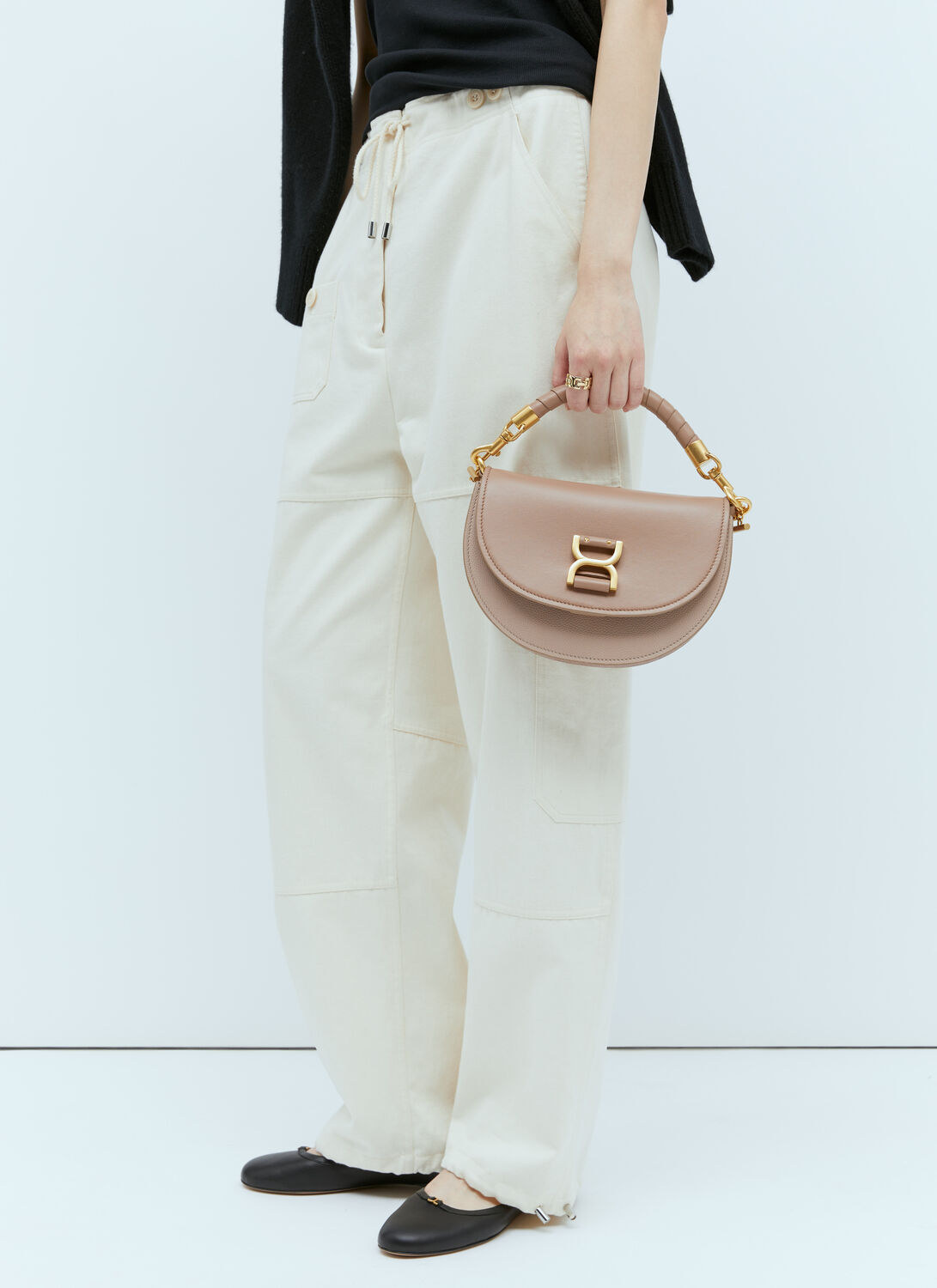 Shop Chloé Marcie Chain Flap Bag In Pink