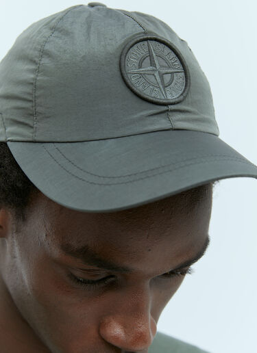 Stone Island Logo Embroidery Baseball Cap Green sto0156118