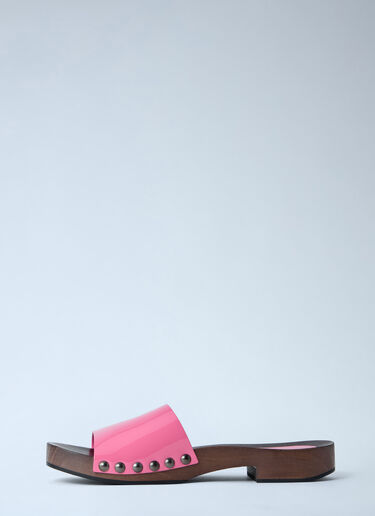 Miu Miu Studded Slide Sandals Red miu0263052