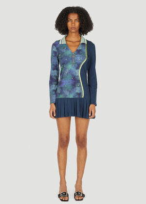 Ahluwalia Studio Shakti プリーツドレス ブルー ブルー ahl0250003