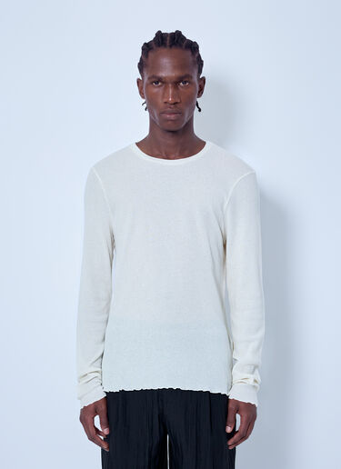 LN-CC® - Our Legacy: Elongated Longsleeve Top - White Our Legacy Elongated Longsleeve Top White our0165021