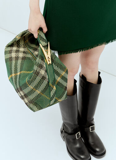 Burberry Medium Peg Duffle Handbag Green bur0255099