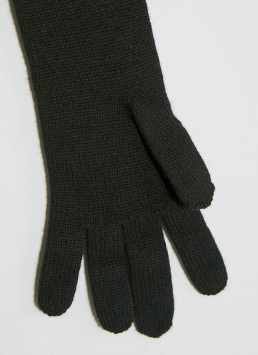 Long Cashmere Knit Gloves Saint Laurent Long Cashmere Knit Gloves Black sla0253172