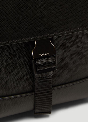 Prada Saffiano Leather Shoulder Bag Black pra0135033