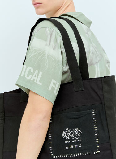 Space Available Patch Pocket Tote Bag Black spa0356020