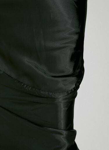 ラップサテンミディ丈スカート Rick Owens ラップサテンミディ丈スカート ブラック ric0253009