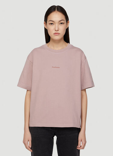 Acne Studios Short Sleeve Logo T-Shirt  Pink acn0248048